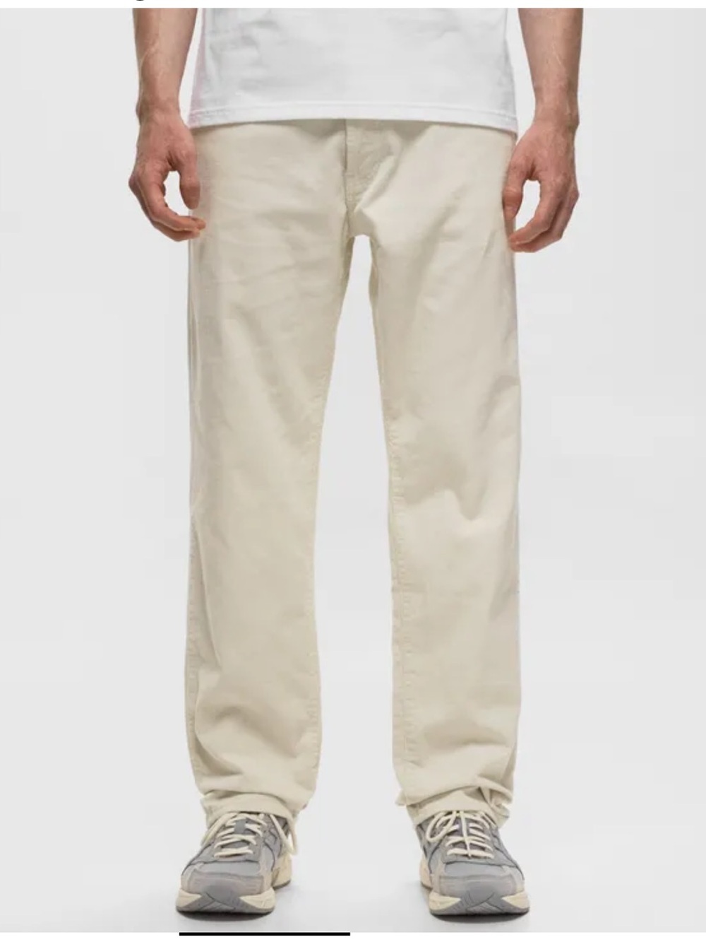Officine Generale Cream Corduroy Men’s Pants
